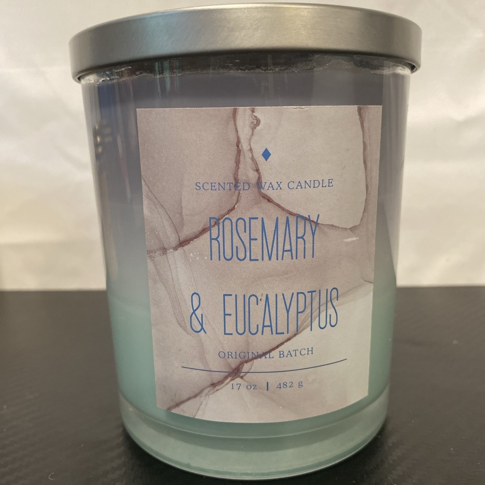 Elegant Charm‎ Rosemary & Eucalyptus Scented Candle 17 oz 2 Wick